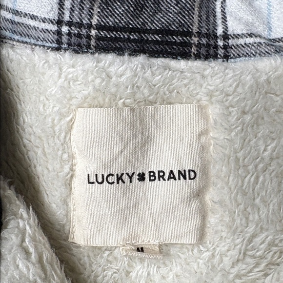 Lucky Plaid Flannel Sherpa Jacket | Size Medium - Picture 2 of 11
